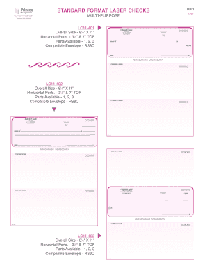 Standard Format Laser Checks