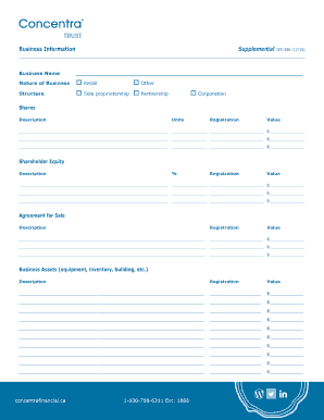Business Information Supplemental Form 305-286