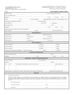 Lease Credit Application