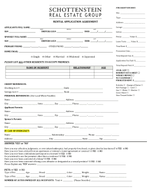 Rental Application Agreement
