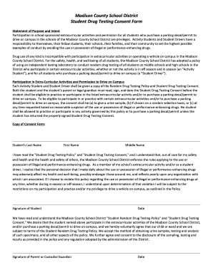 2015 Drug Testing Consent Form - Madison Central High School