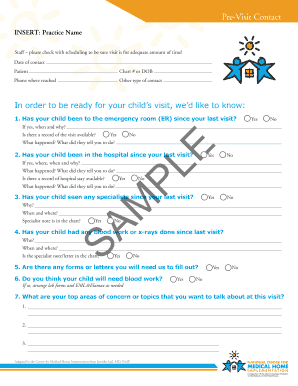 Pre-Visit Contact Form