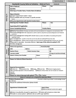 Humboldt County Referral Form