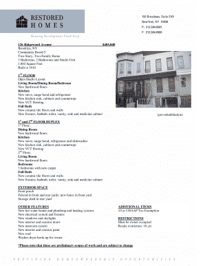 Restored Homes HDFC Application Form