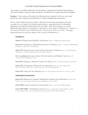 Township Federal Employment Tax Responsibilities