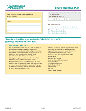 UK Share Incentive Plan Form 39