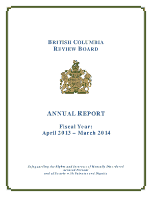 Annual Report 2013-2014 - British Columbia Review Board - bcrb bc