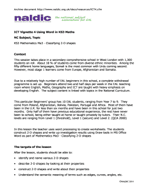 KS3 Maths 2D Shapes Worksheet