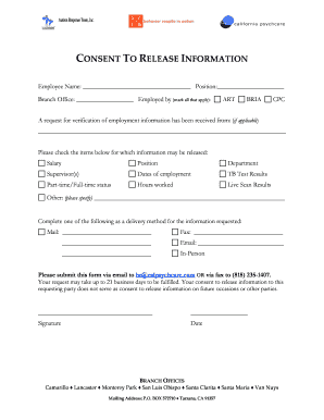 Consent to Release Information