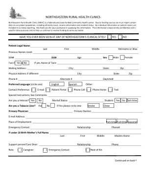 Patient Information Form