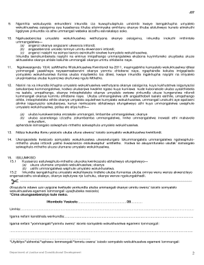 South African Protection from Harassment Form