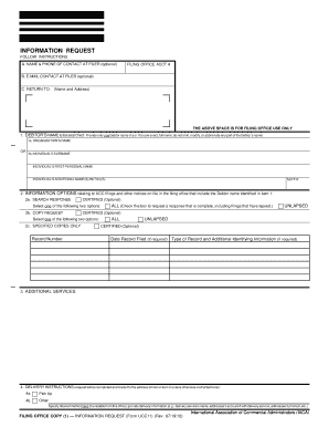 UCC Information Request Form