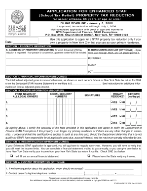 Enhanced STAR Property Tax Reduction Application