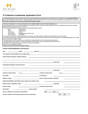 IP Collective Investments Application Form