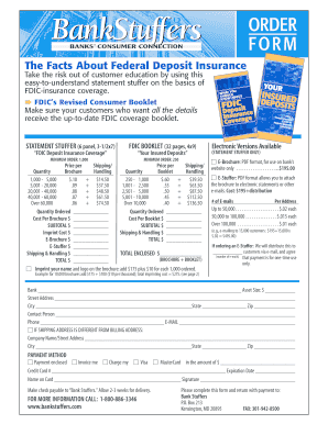 FDIC Deposit Insurance Statement Stuffer