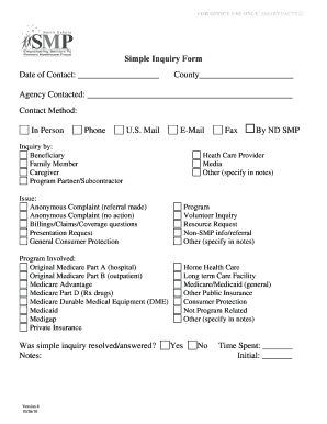 Simple Inquiry Form