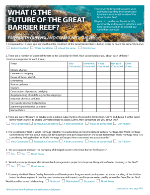 Great Barrier Reef Community Survey