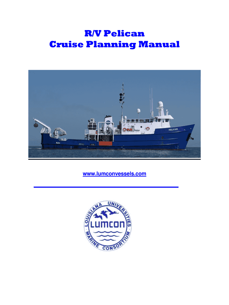 Fillable Online R/V Pelican Fax Email Print pdfFiller