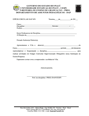 Ofício Circular DAP S/N