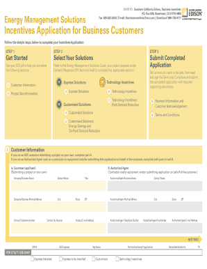 Southern California Edison Incentives Application