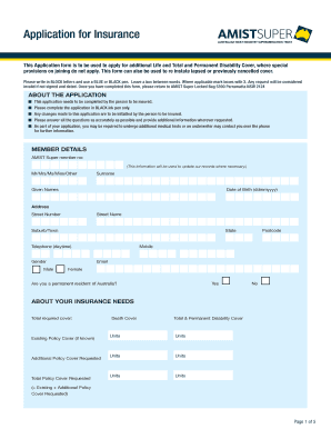 Application for Life and Disability Insurance