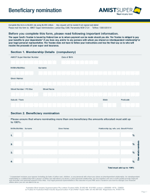 Beneficiary Nomination Form
