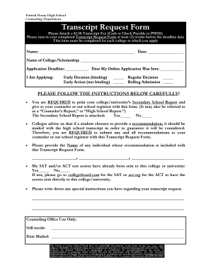 Transcript Request Form