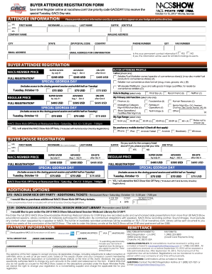 NACS Show Buyer Attendee Registration Form
