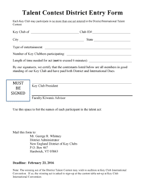 talent show template word
