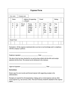 Expense Form