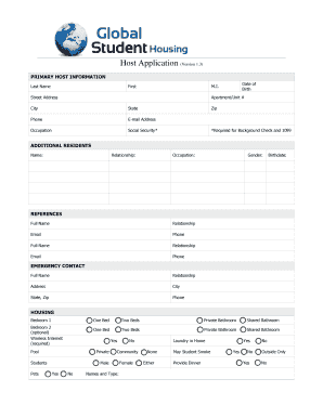 Host Application Form