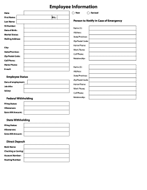 Employee Information Form
