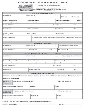 Patient Information Form