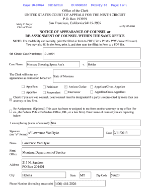 Notice of Appearance of Counsel