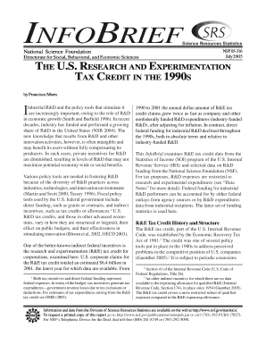 US Research and Experimentation Tax Credit Report