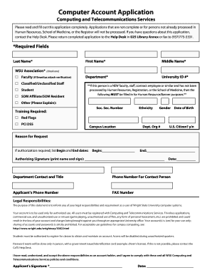 Computer Account Application