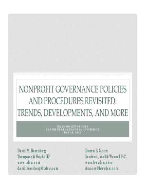 Form 990 Governance Policies