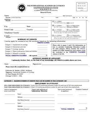 IAC Certificate Renewal Form