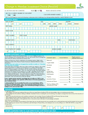 Member Investment Choice Pension Form