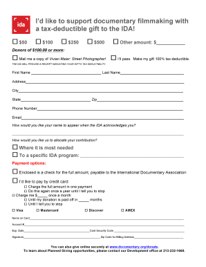 IDA Donation Form
