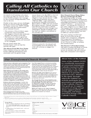 Catholic Church Transformation Appeal