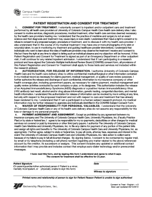 Patient Registration and Consent for Treatment