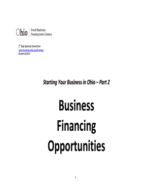 Ohio Small Business Financing Guide