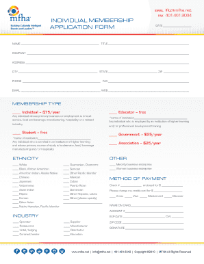 Individual Membership Application Form