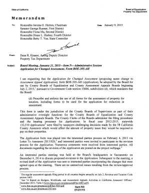 California Assessment Appeal Application