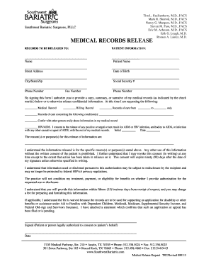 Medical Records Release Form