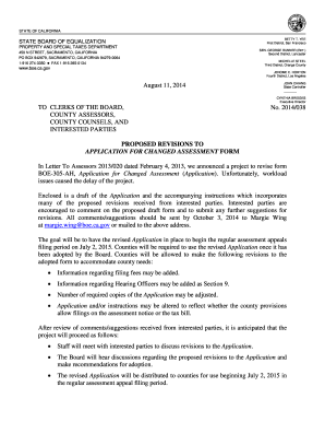 California Assessment Appeal Application