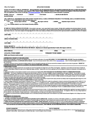 Daemen College Degree Application
