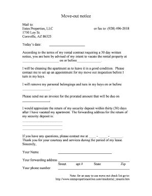 Move-Out Notice