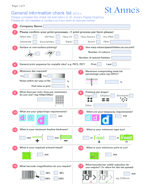 St Anne39s Info Request Form v2015 - St Anne39s Digital Graphics Ltd